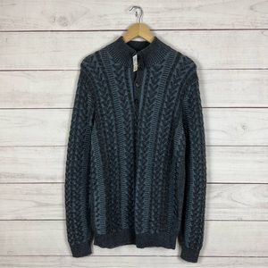 Forte Cashmere Cable Knit Sweater Large